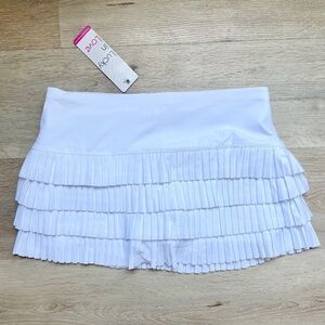 Lucky in Love Tennis Skirt White Medium M NWT